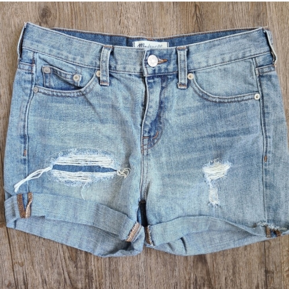 Madewell Rip & Repair Boyfriend Jean Shorts